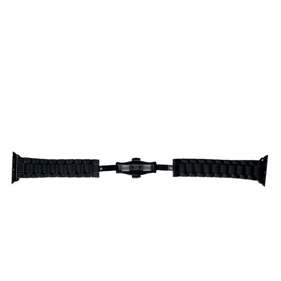 Black Stainless Steel Link Apple Watch Band 38 40 41mm NEW - Picture 8 of 11